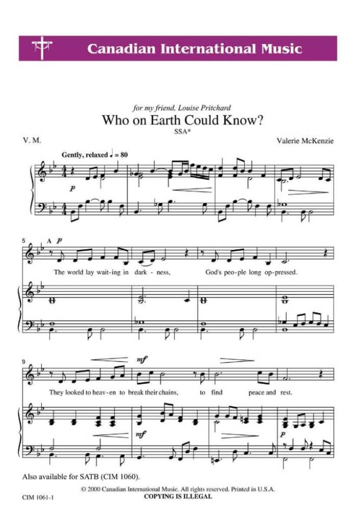 Who On Earth Could Know?